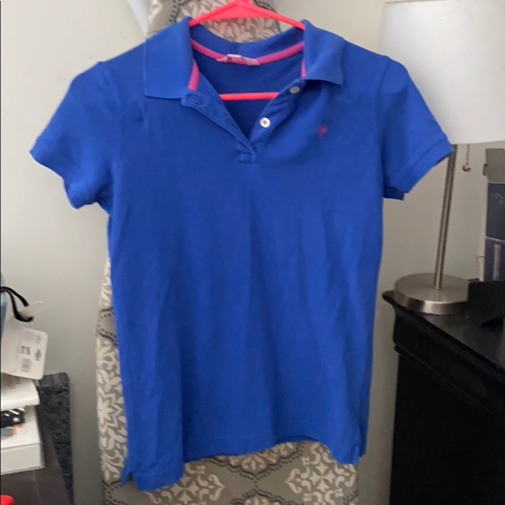 COPY - Blue Lily Pulitzer palm tree shirt.